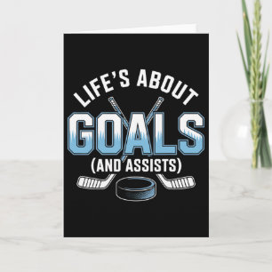 Carte La vie c'est des buts et du hockey sur glace
