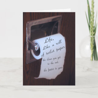 Carte La vie, comme un rouleau de papier hygiénique