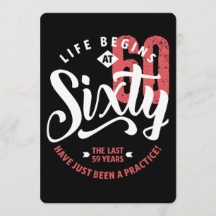 Carte La vie commence à 60 ans   60e anniversaire