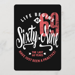 Carte La vie commence à 69 ans   69e anniversaire