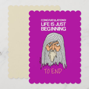 Carte La vie commence juste la bande dessinée de vieil