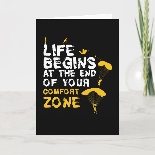 Carte La vie commence le confort Zone Skydiver (Devant)