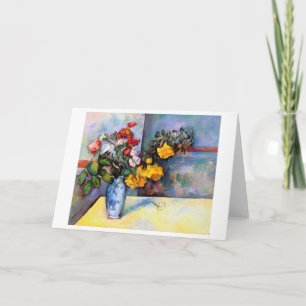 Carte La vie des fleurs dans un vase, Paul Cézanne