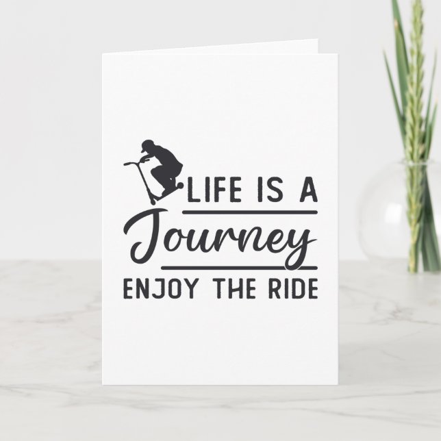 Carte La Vie Du Pilote De Scooter Est Un Escooter De Voy (Devant)