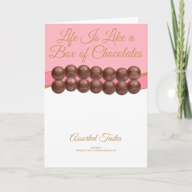 Carte La vie est comme une boîte de chocolats (Devant)