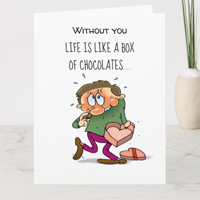 Carte La Vie Est Comme Une Boîte De Chocolats Qui Vous M (Devant)