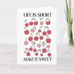 Carte La vie est courte, rendez-la douce Citation Boho F