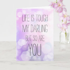 Carte La vie est dure - Purple Bokeh Inspiration Citatio