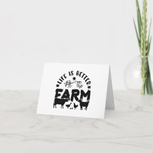Carte La vie est meilleure à la ferme PERSONNALISÉE