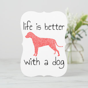 Carte La vie est meilleure avec un chien - Amoureux des