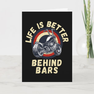 Carte La Vie est mieux derrière la Moto Bars