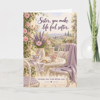 Carte La vie est plus douce grâce à toi, merci Sœur