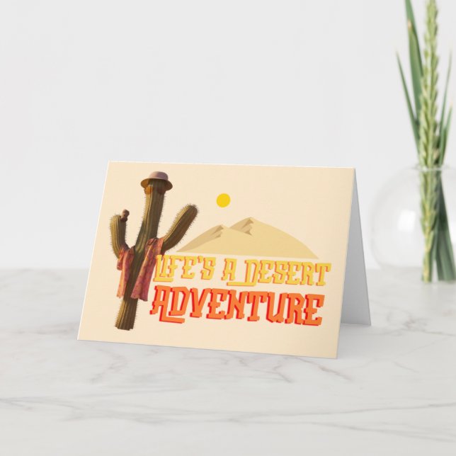 Carte La vie est une aventure désertique (Devant)