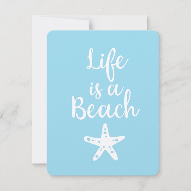 Carte La vie est une plage (Devant)