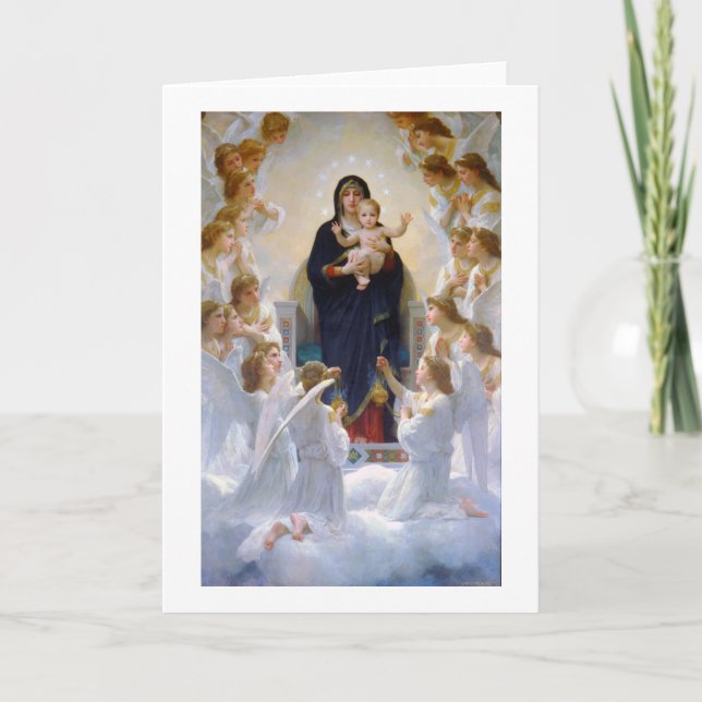 Carte La Vierge aux anges, Bouguereau (Devant)