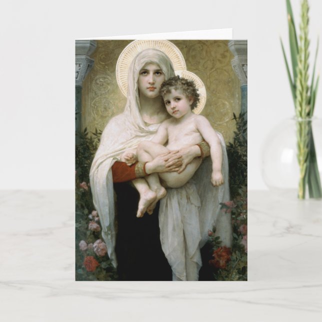 Carte La Vierge des Roses de Bouguereau (1903) (Devant)