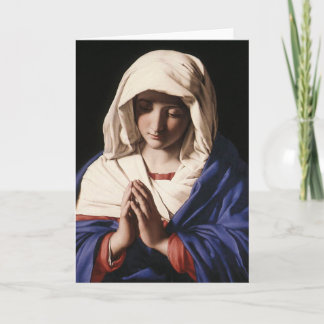 Carte "La Vierge en prière" de Sassoferrato (1640)