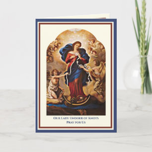 Carte La Vierge Religieuse Marie Sous La Prière Des Noeu