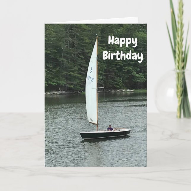 CARTE ***LA VOILE À COUPS DE CHEVAL*** JOUR D'ANNIVERSAI (Devant)