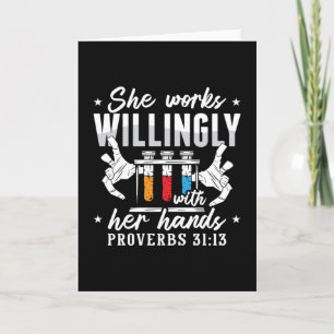 Carte Lab Tech She Works Willingly Laboratory Technician