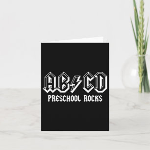 Carte L'Abcd Revient À L'École Préscolaire Rocks Fun Tea