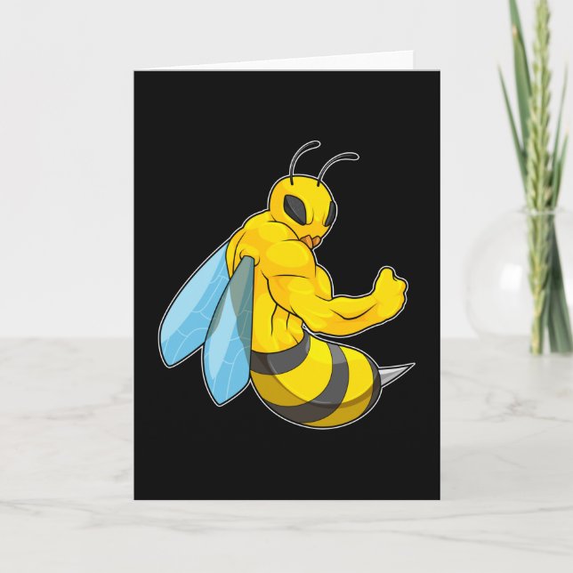 Carte L'abeille culturiste (Devant)