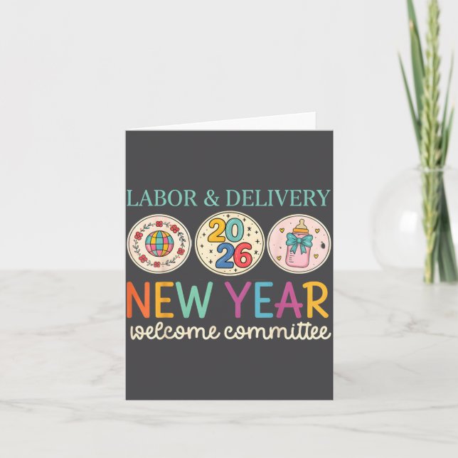 Carte Labor &amp; Delivery 2026 New Year Welcome Committ (Devant)