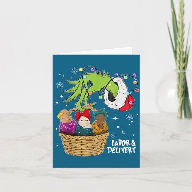 Carte Labor And Delivery Nurse Christmas Lights Snowflak (Devant)