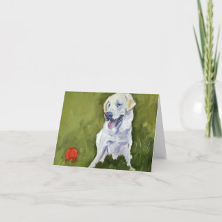 Carte Laboratoire jaune avec la boule rouge