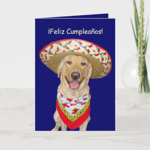 Carte Laboratoire jaune mignon Feliz Cumpleanos