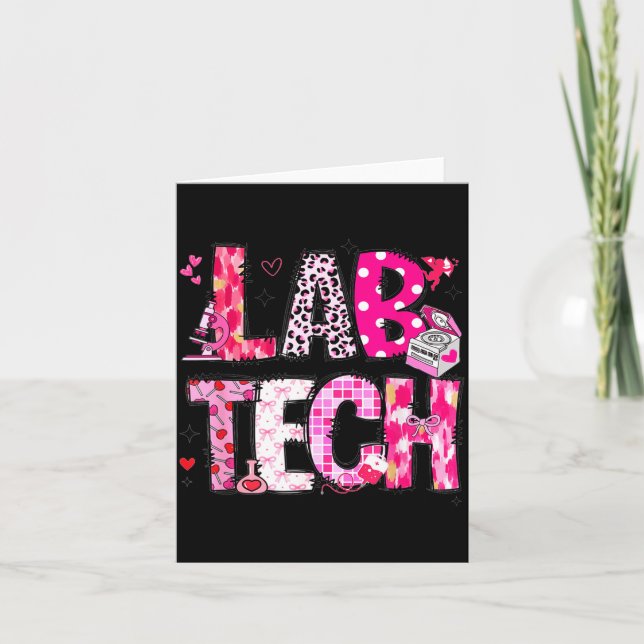 Carte Laboratory Tech Valentines Day Medical Lab Tech La (Devant)