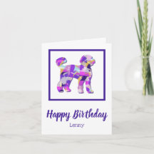 Labradoodé Chien Silhouette Purple PY&B Anniversai
