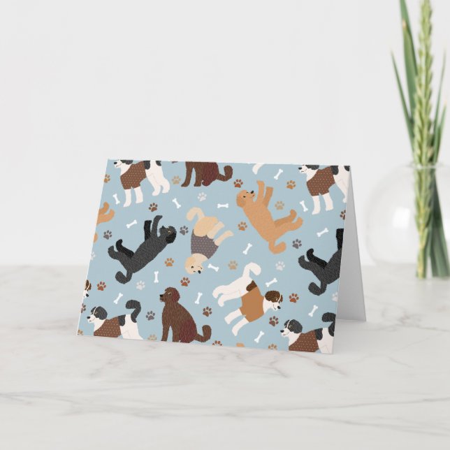 Carte Labradoodle / Os et pattes Goldendoodle (Devant)