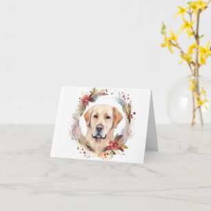 Carte Labrador Christmas Wreath Festive Pup