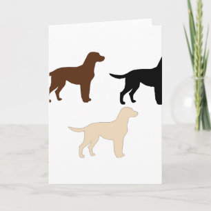 Carte labrador extraction toutes les couleurs silhouette
