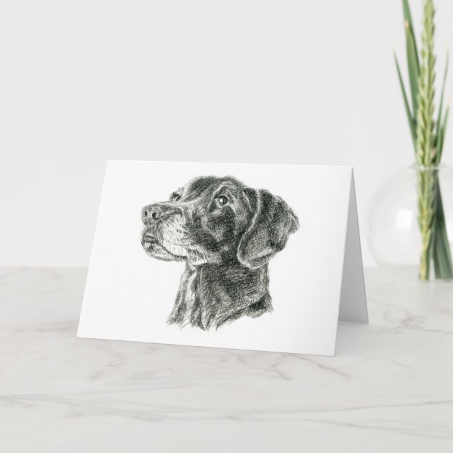 Carte Labrador noir (Devant)