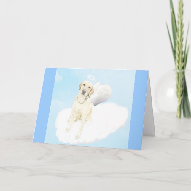 Carte Labrador Retriever Angel Sympathy Card Chien (Devant)