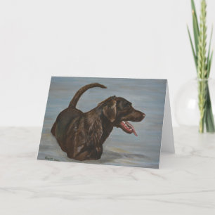 Carte Labrador Retriever Dog Art Grey Card