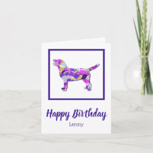 Carte Labrador Retriever Dog Silhouette PPY&B Anniversai