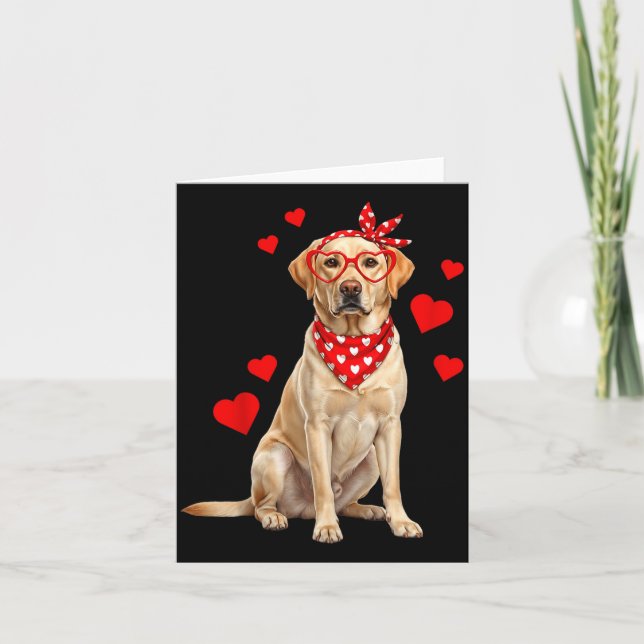 Carte Labrador Retriever Valentines Day Dog Lover Heart  (Devant)