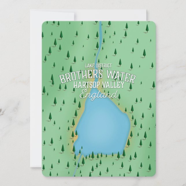 Carte Lac Buttermere, affiche de voyage du district des  (Devant)