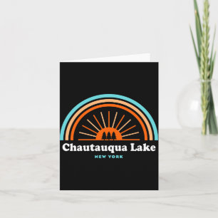 Carte Lac Chautauqua New York Arc-en-ciel 