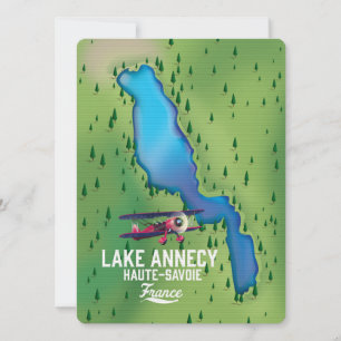 Carte Lac d'Annecy, Haute-Savoie, france