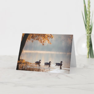 Carte Lac D'Automne Misty Avec Sympathie Des Canards
