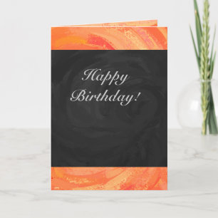Carte Lac Fire Orange et Monogramme noir