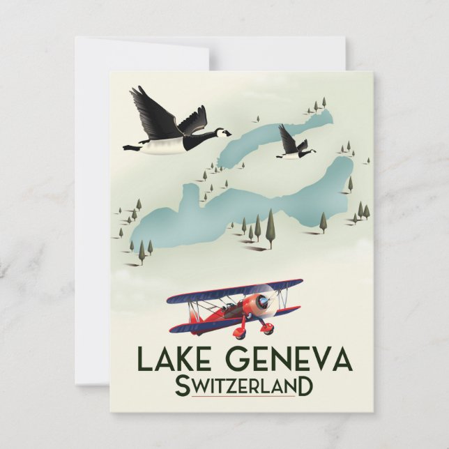 Carte lac geneva suisse Avis de voyage (Devant)