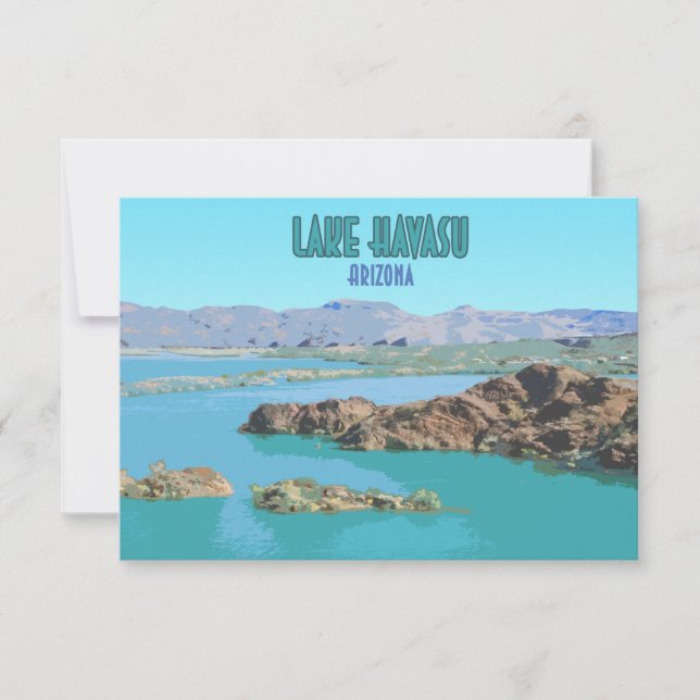 Carte Lac Havasu Arizona Vintage (Devant)