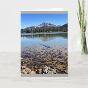 Carte Lac Sparks avec vue sur le sommet brisé, Oregon