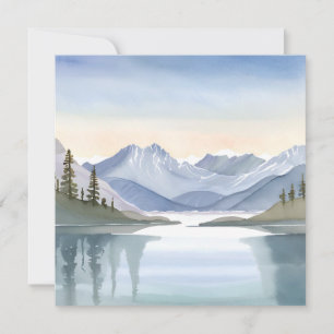 Carte Lac Tahoe Montagne aquarelle Californie Nevada
