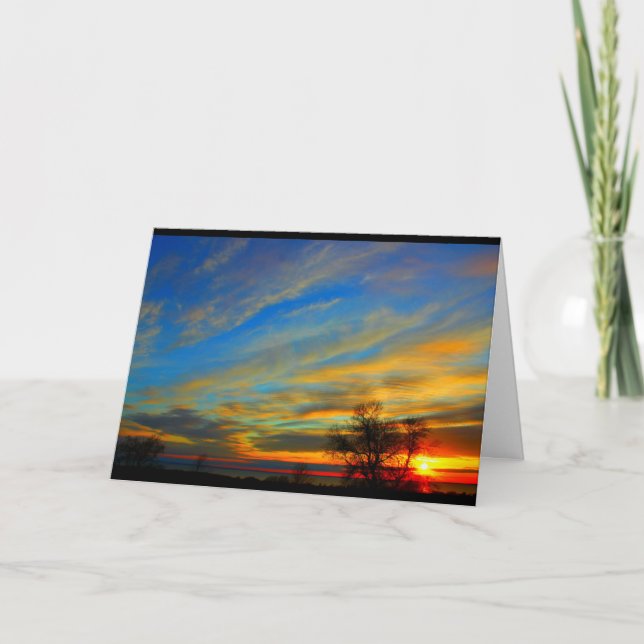 Carte Lac Winnebago Coucher De Soleil Penser À Vous (Devant)